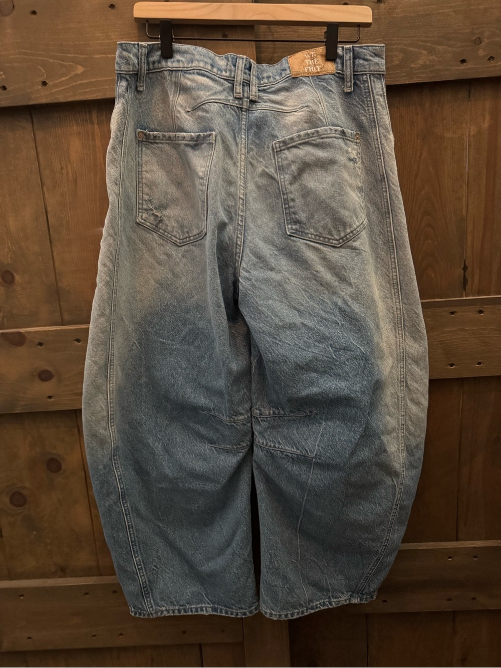 Free People We The Free Good Luck Mid Rise Barrel Jeans - Picture 2 of 6